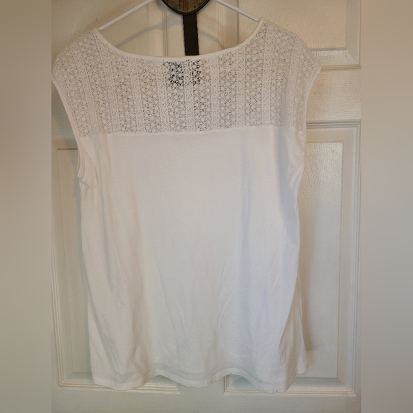 (1073) Architect Petite Woman's Sleeveless Blouse, Size: XLP Color: White - Picture 9 of 12